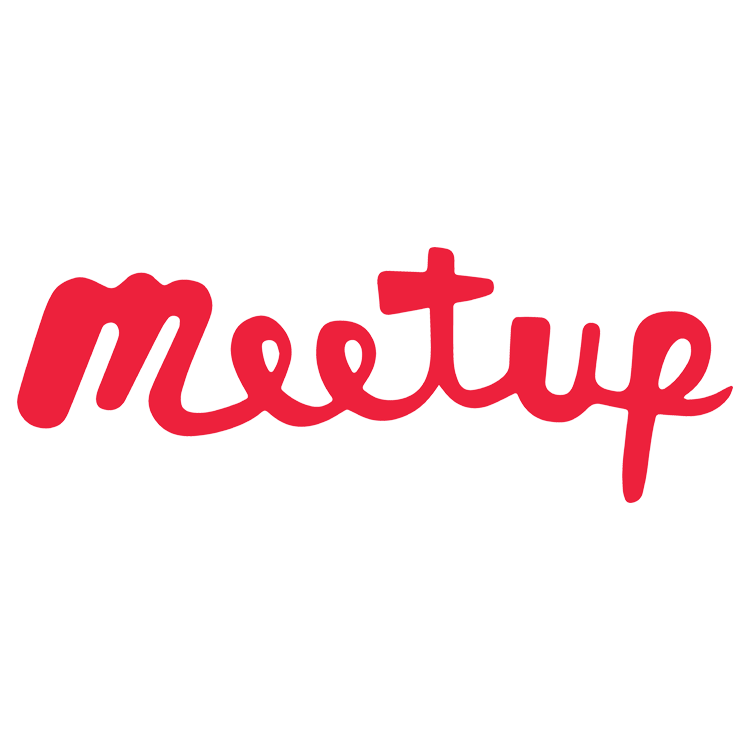 MeetUp logo for people to find out about upcoming events for b2b Tech marketers