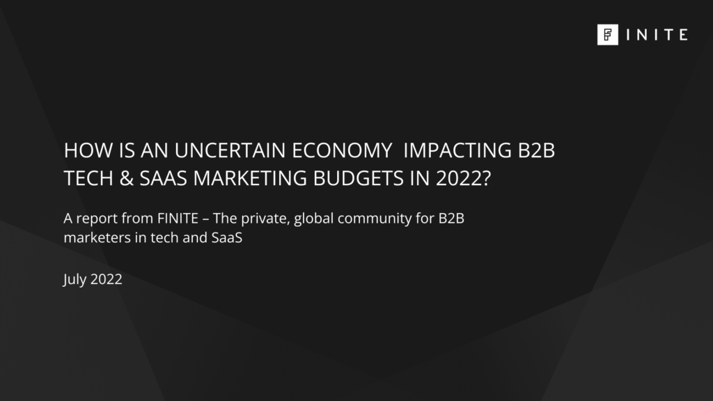 B2B tech marketing budgets 2022